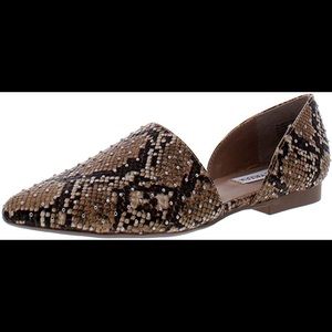 Steve Madden Talent D’orsay Flats Studded Snake Tan Multi Sz 6